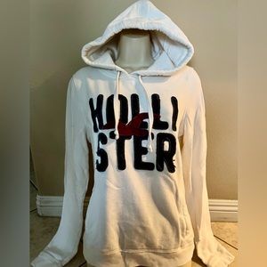 Hollister White Soft Logo Hoodie Size Juniors XL